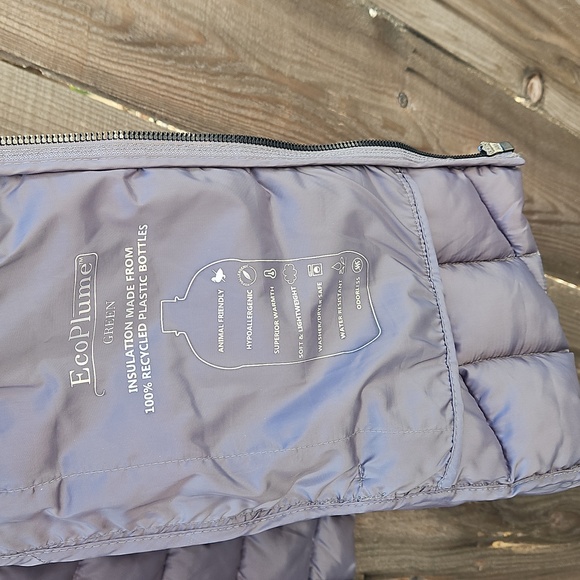 Bernardo Jacket Womens XXL Packable Puffer Quilted Hood Coat Grey Silver - Picture 9 of 15